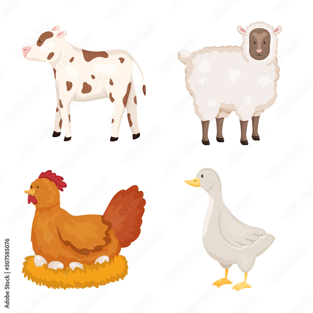 Vector design of farm and food icon. Set of farm and countryside vector icon for stock. Vector design of farm and food icon. Set of farm and countryside vector icon for stock.