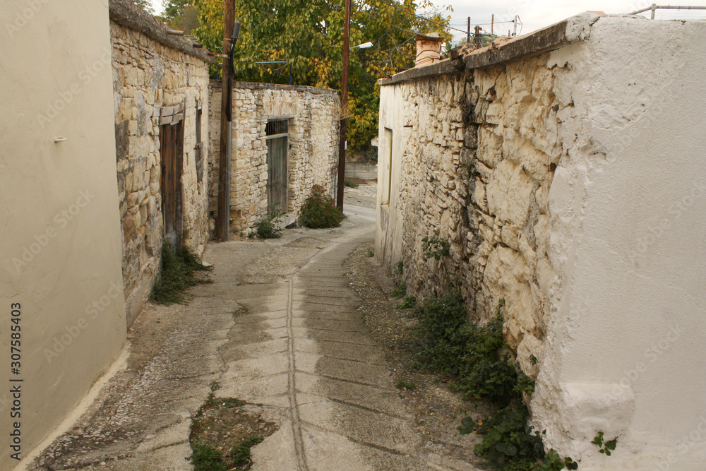 Fototapeta premium Old Houses in the Village of Omodos, Cyprus