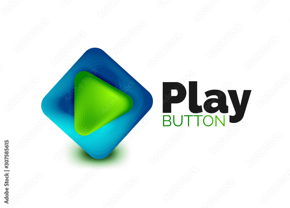 Play, arrow or download button icon, minimal design business logo template. 3d geometric bold in relief style with color blend steps effect. Vector Illustration For Wallpaper, Banner, Background, Card Play, arrow or download button icon, minimal design business logo template. 3d geometric bold in relief style with color blend steps effect. Vector Illustration For Wallpaper, Banner, Background, Card