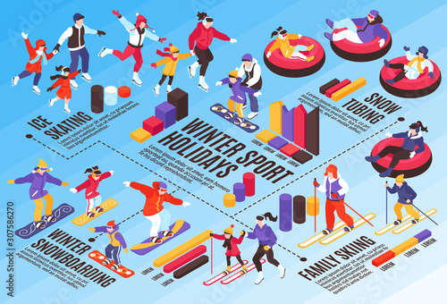 Winter Sports Infographic Composition
