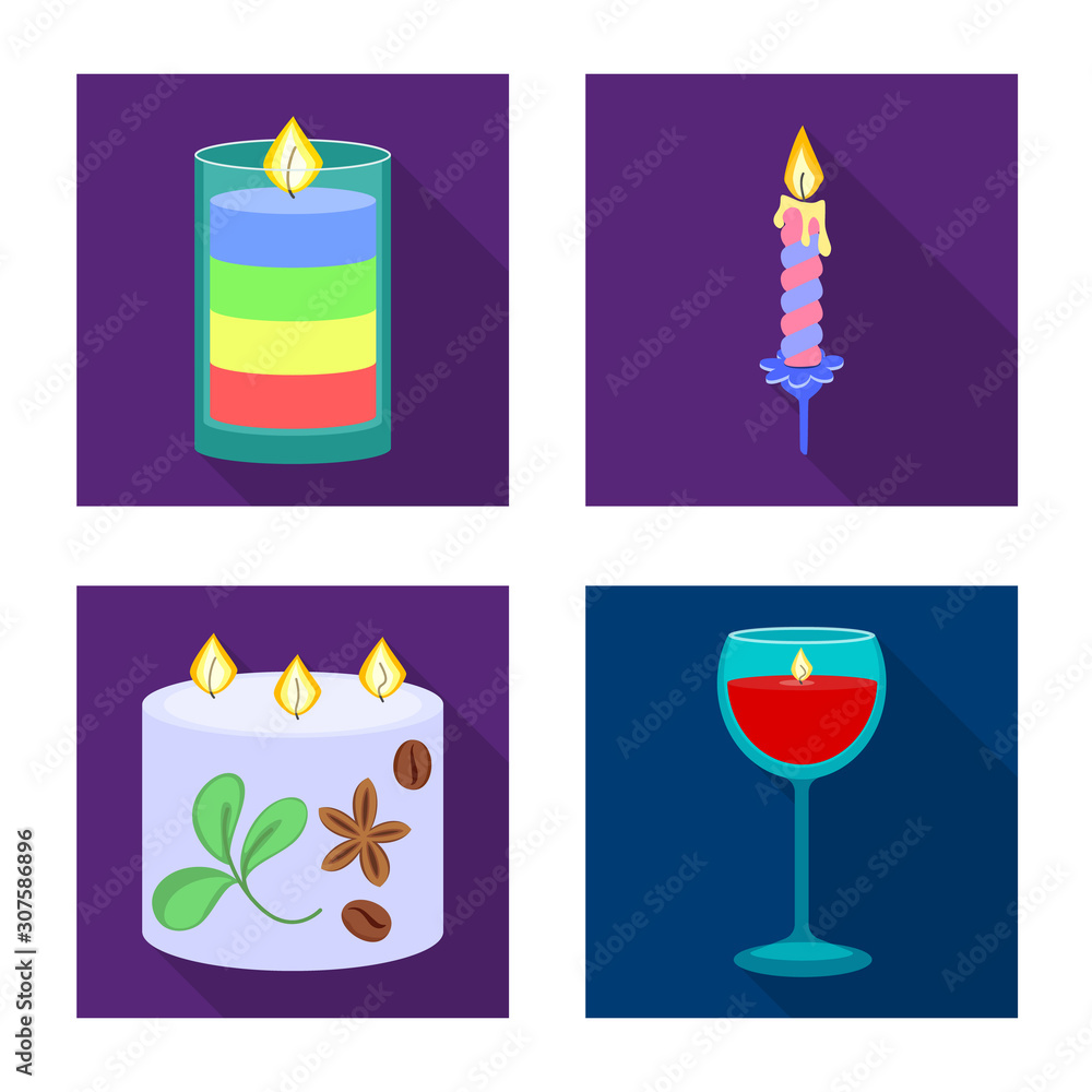 Vector design of candlelight and decoration icon. Set of candlelight and flame vector icon for stock. Vector design of candlelight and decoration icon. Set of candlelight and flame vector icon for stock.