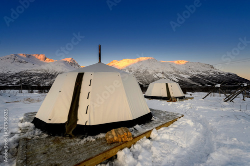 Modern Sami home. look alike Sami Tent, Tromso,Tromso Lapland photo