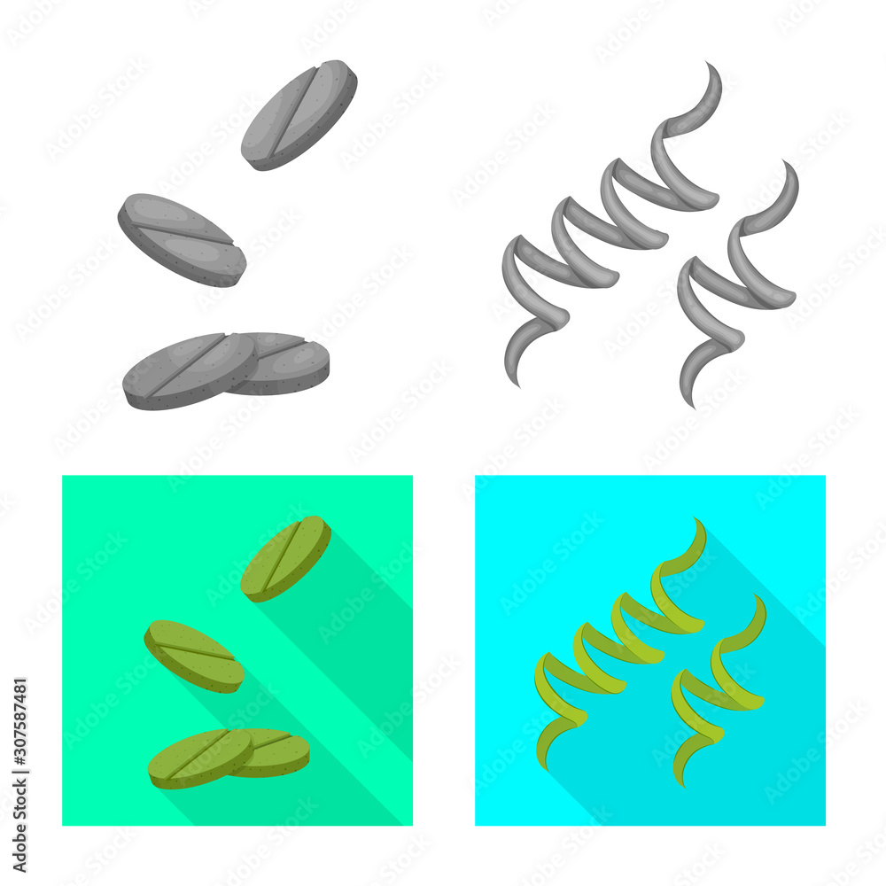 Vector illustration of protein and sea logo. Set of protein and natural vector icon for stock.
