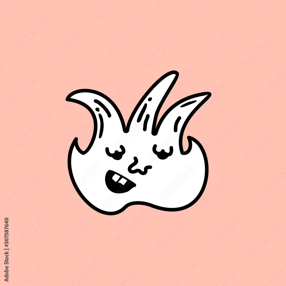 Cute kawaii cartoon character, hand drawn doodles illustration. Cute kawaii cartoon character, hand drawn doodles illustration.