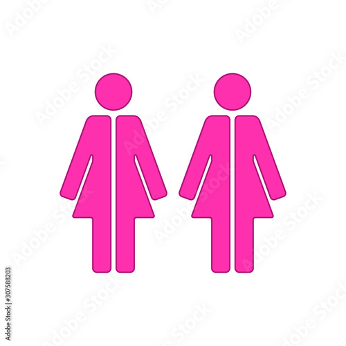 LGBT symbols. Symbols of gender. Female  lesbians  icon. Vector illustration.