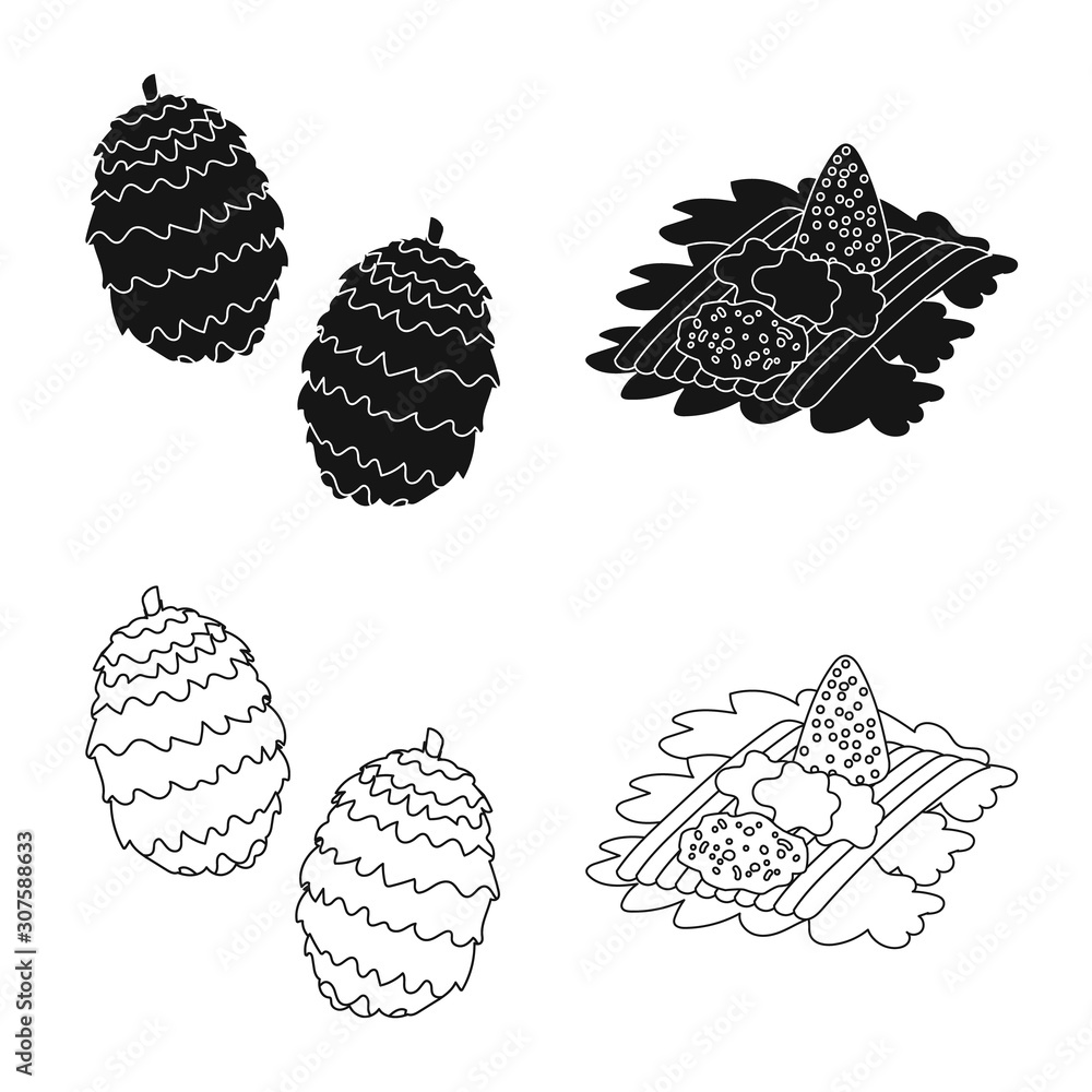 Vector design of and travel symbol. Collection of and traditional stock vector illustration. Vector design of and travel symbol. Collection of and traditional stock vector illustration.