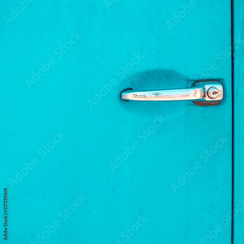 Old classic car door handles, beautiful pastel classic cars © BNMK0819