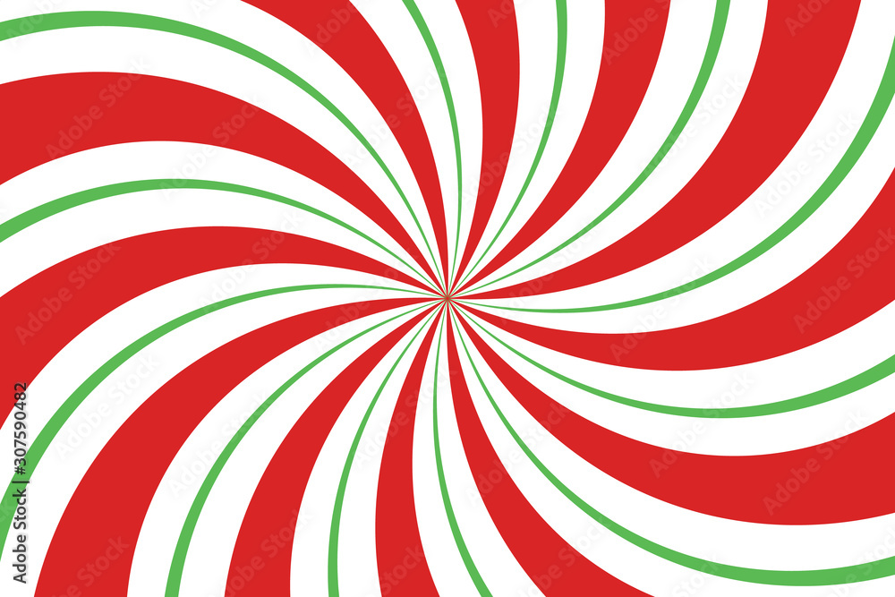 Fototapeta premium Vector Christmas background. Candy cane, lollipop pattern.