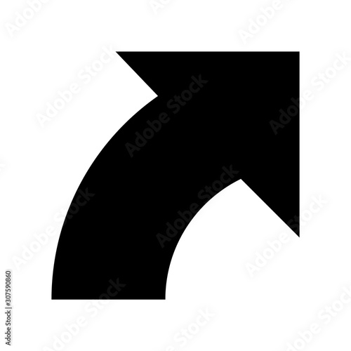 Obraz na płótnie Balck vector arrow isolated on white background. w salonie