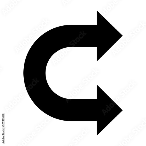 Obraz na płótnie Balck vector arrow isolated on white background. w salonie
