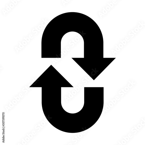 Obraz na płótnie Balck vector arrow isolated on white background. w salonie