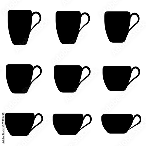 Tea Cup shape, set of tea c...