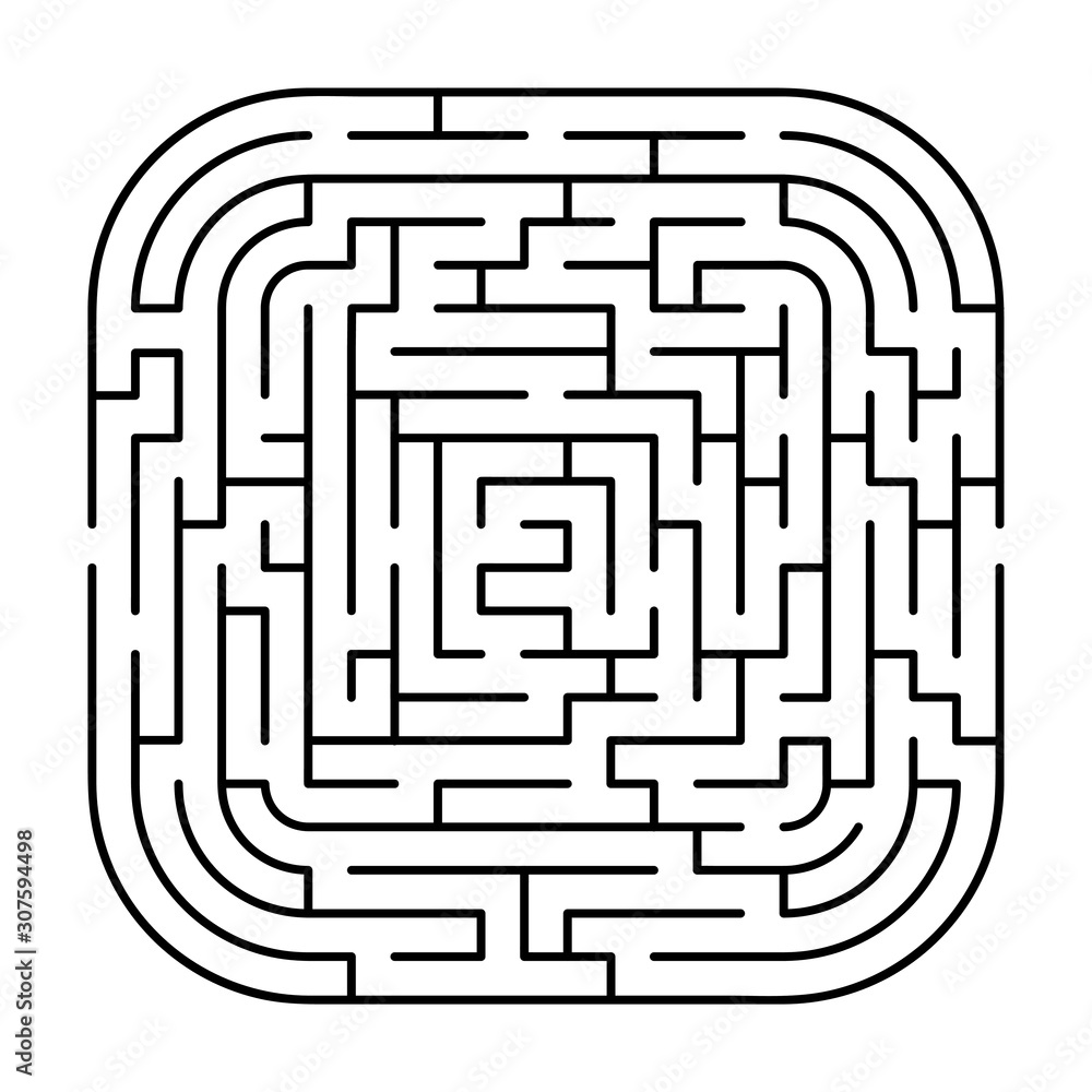 Abstract maze / labyrinth with entry and exit. Vector labyrinth 278. Abstract maze / labyrinth with entry and exit. Vector labyrinth 278.