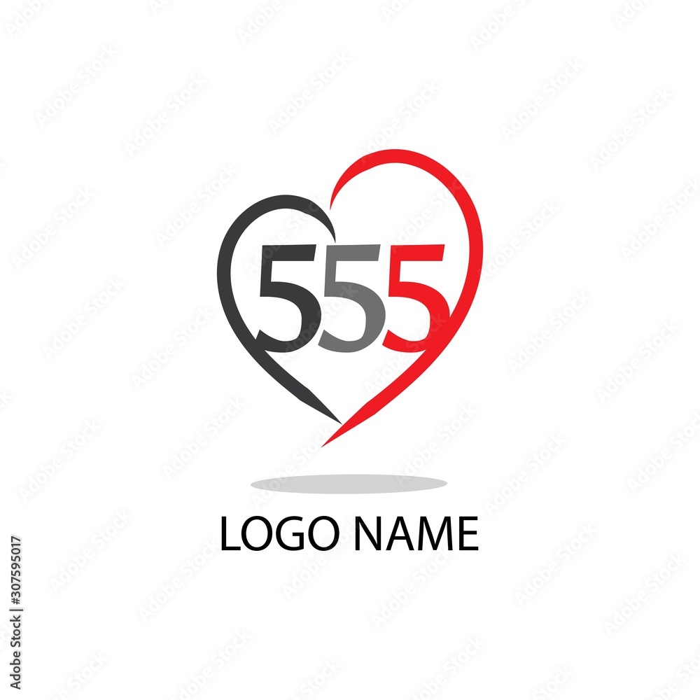 555 number logo vector illustration icon 555 number logo vector illustration icon