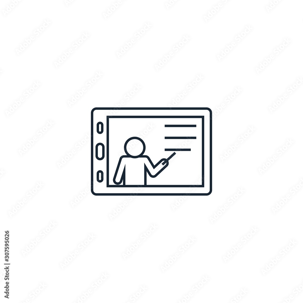 Online coaching creative icon. From e-Learning icons collection. Isolated Online coaching sign on white background Online coaching creative icon. From e-Learning icons collection. Isolated Online coaching sign on white background