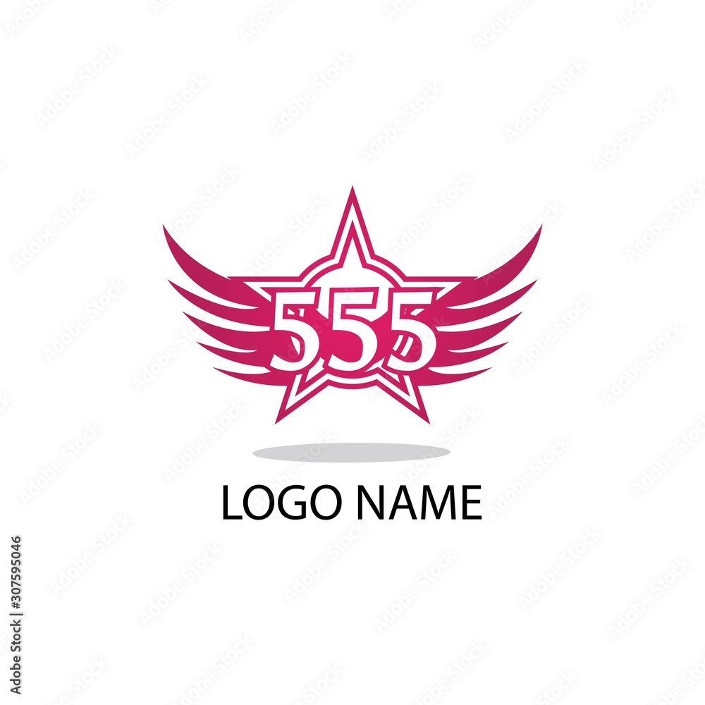 555 number logo vector illustration icon 555 number logo vector illustration icon