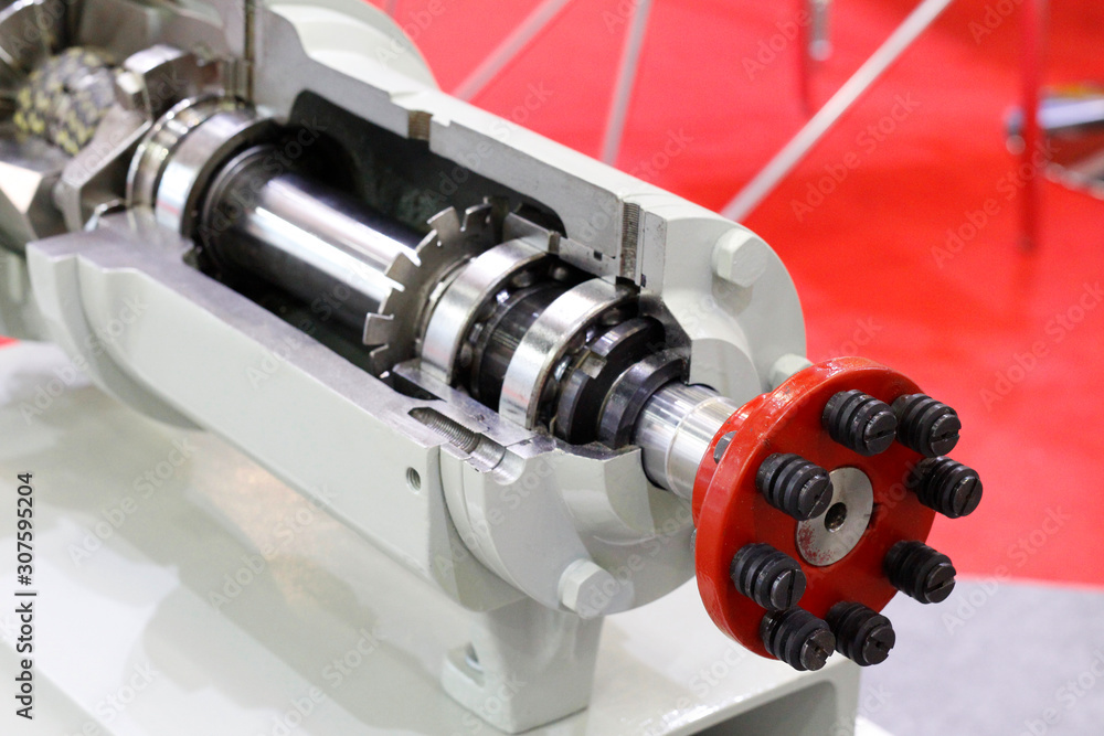 Pump for pumping various liquids. The pump is presented in section. The