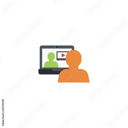 Interactive Course creative icon. From e-Learning icons collection. Isolated Interactive Course sign on white background