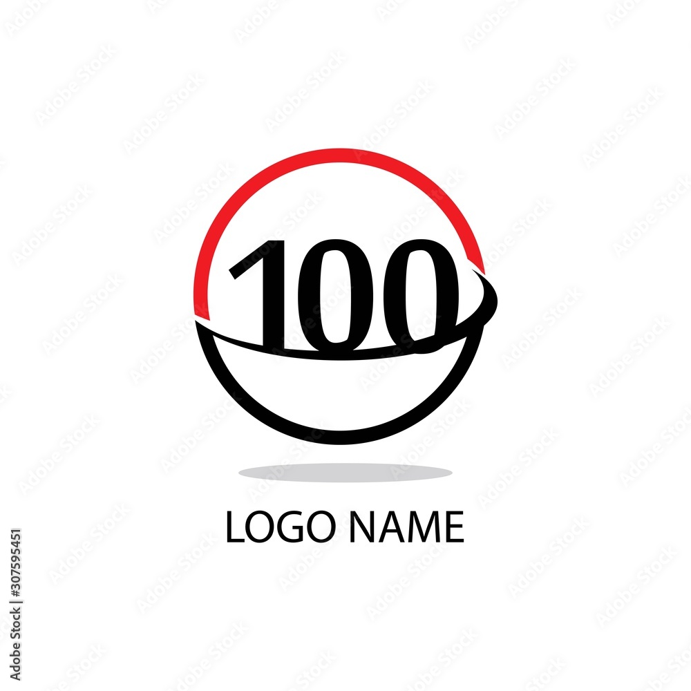 100 number logo symbol element illustration
