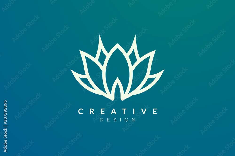 Abstract golden flower design. Modern minimalist and elegant vector. Suitable for spa, hotel, beauty, health, fashion, cosmetic, boutique, salon, yoga, therapy, and others.