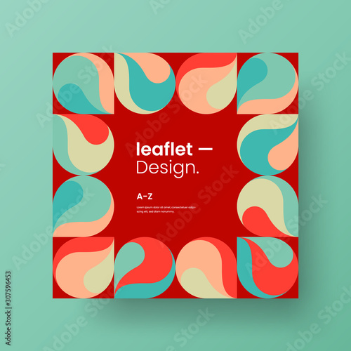 Amazing business advertisement vector mural art square banner mock up. Modern corporate abstract geometric illustration design layout background. Company identity quadrangle texture brochure template.