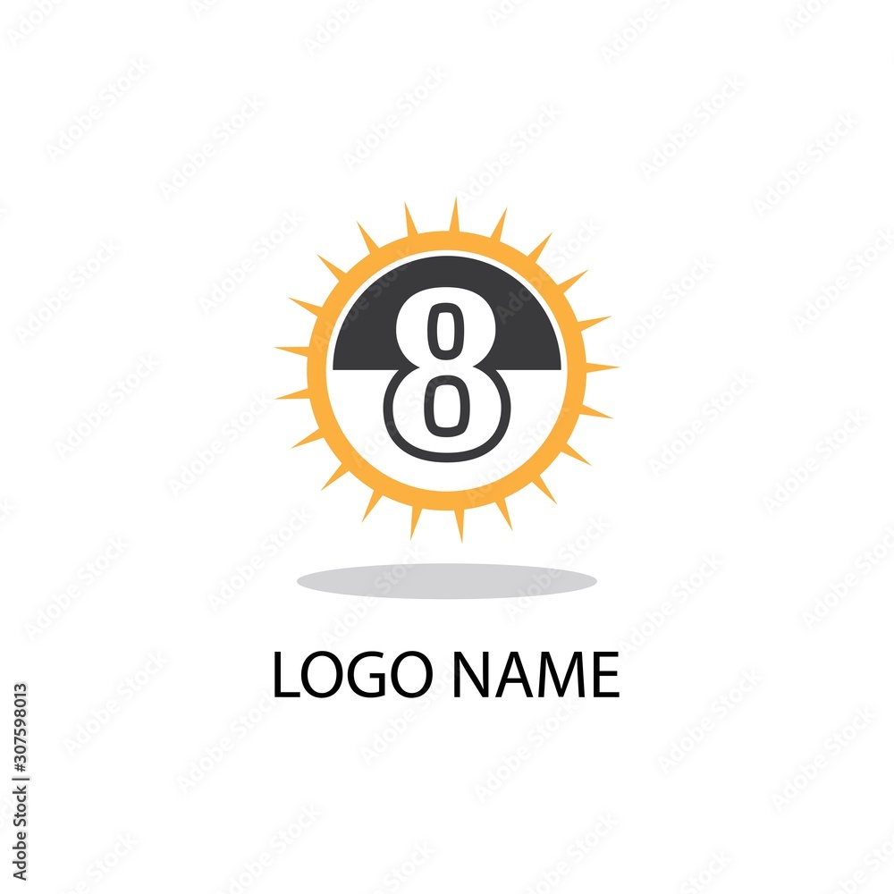 8 logo number vector illustration design 8 logo number vector illustration design