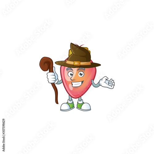 Happy Halloween Witch red christmas bulb cartoon character style