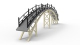 3d rendering of a a bridge isolated in a bright studio background