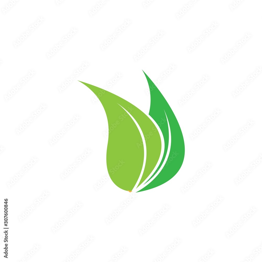 Green leaf ecology nature element vector icon Green leaf ecology nature element vector icon