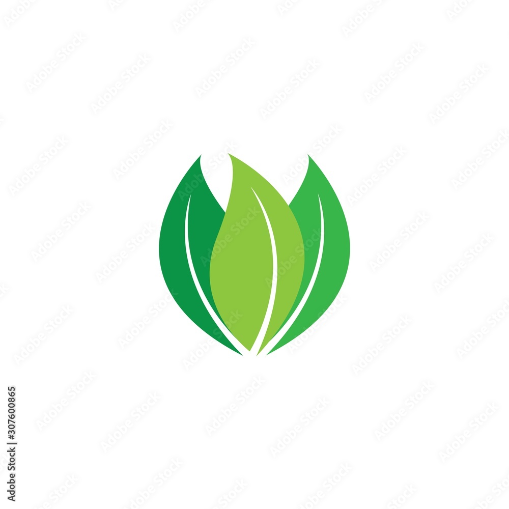 Green leaf ecology nature element vector icon Green leaf ecology nature element vector icon