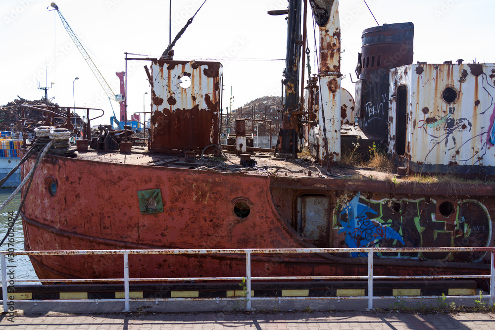 Fototapeta premium Klaipeda, Lithuania: July, 2018 - port in Klaipeda
