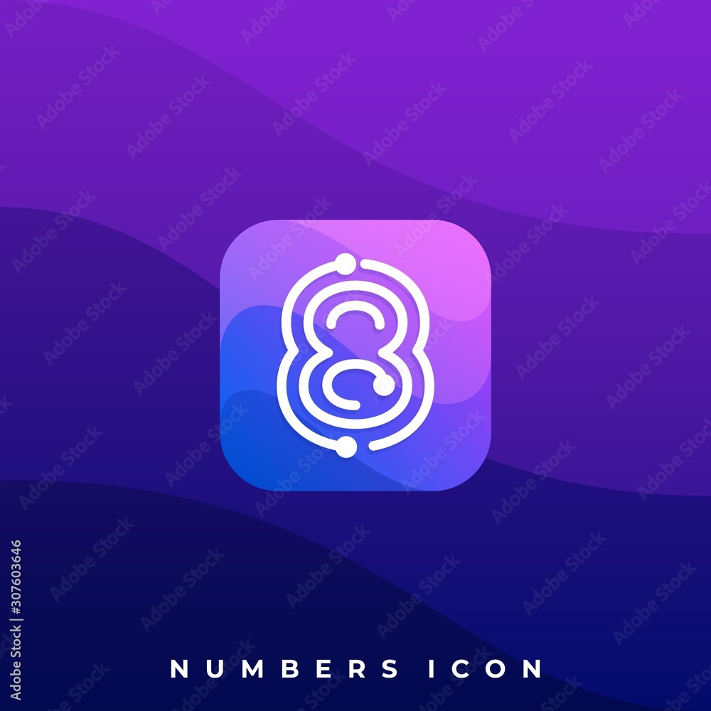 Numbers Circuit Application Illustration Vector Template Numbers Circuit Application Illustration Vector Template