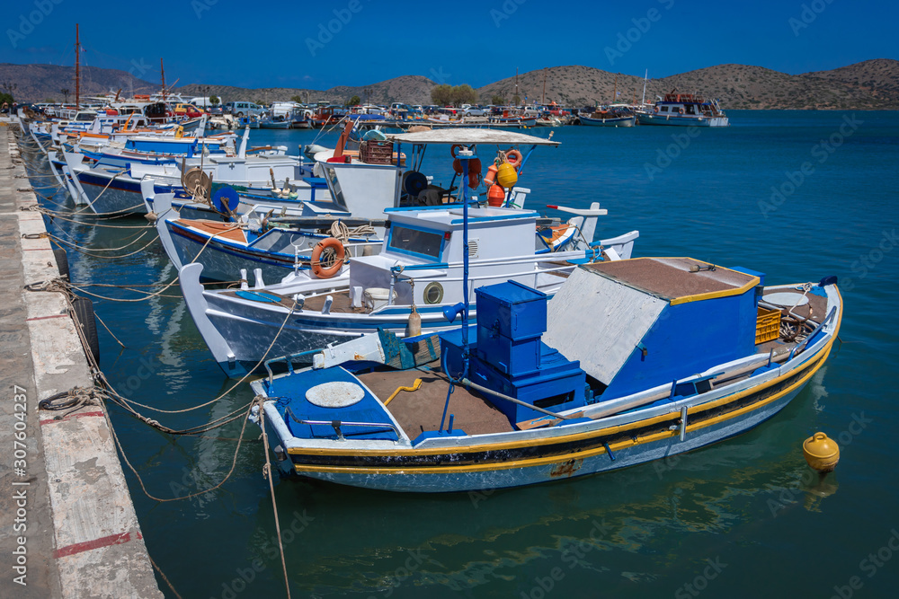 colorful fisher boats