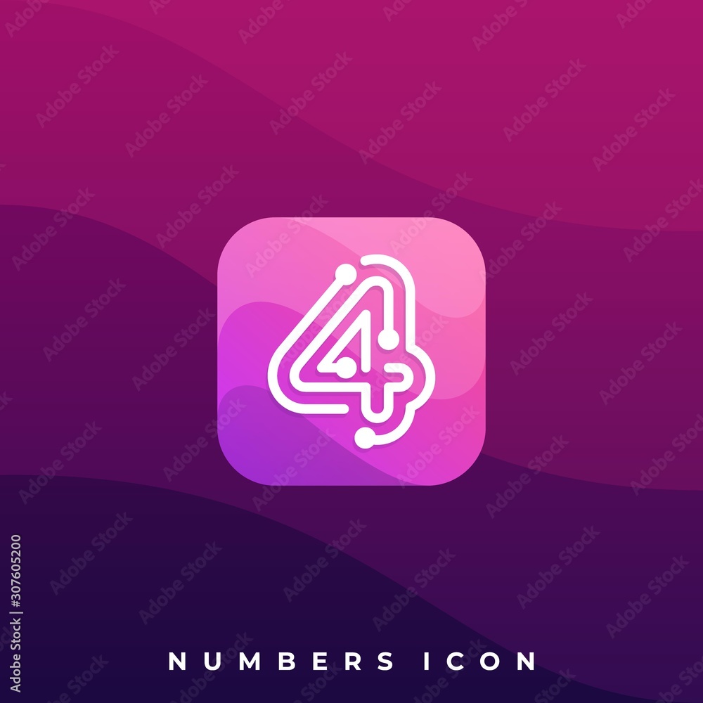 Numbers Circuit Application Illustration Vector Template Numbers Circuit Application Illustration Vector Template