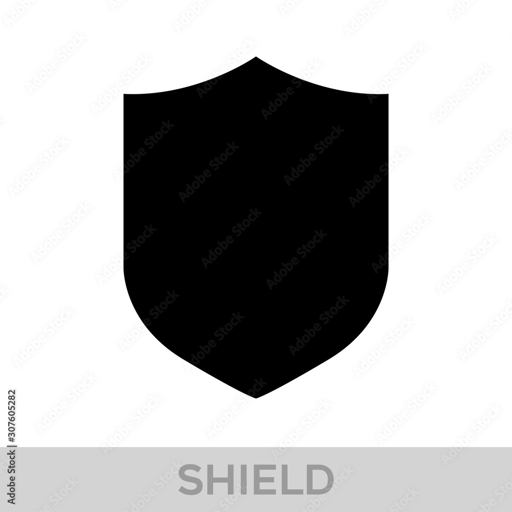 Vector Shield icon. Heraldic shields, security black labels. Knight award, medieval royal vintage badges isolated vector.