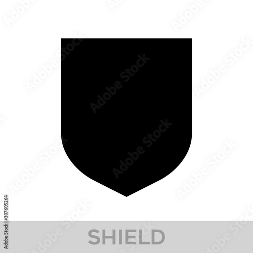 Obraz na płótnie Vector Shield icon. Heraldic shields, security black labels. Knight award, medieval royal vintage badges isolated vector. w salonie