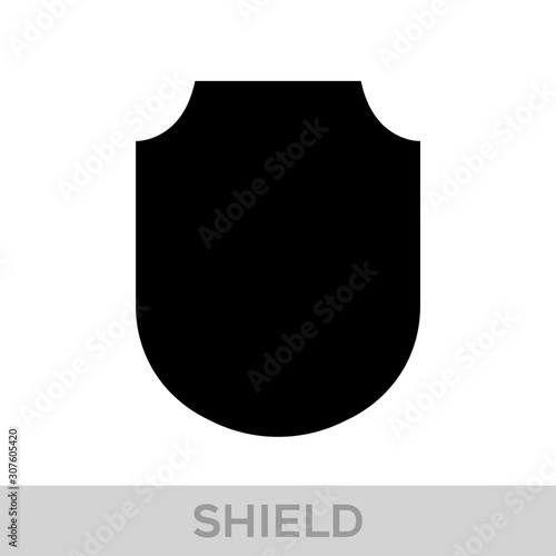 Obraz na płótnie Vector Shield icon. Heraldic shields, security black labels. Knight award, medieval royal vintage badges isolated vector. w salonie