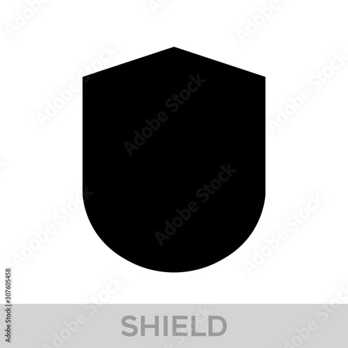 Obraz na płótnie Vector Shield icon. Heraldic shields, security black labels. Knight award, medieval royal vintage badges isolated vector. w salonie