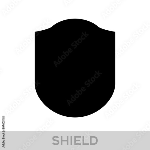 Obraz na płótnie Vector Shield icon. Heraldic shields, security black labels. Knight award, medieval royal vintage badges isolated vector. w salonie