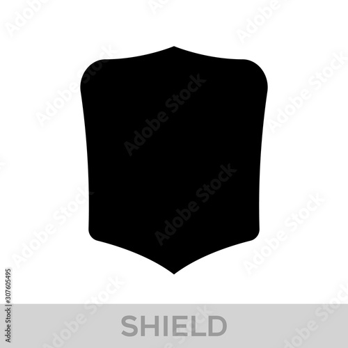 Obraz na płótnie Vector Shield icon. Heraldic shields, security black labels. Knight award, medieval royal vintage badges isolated vector. w salonie