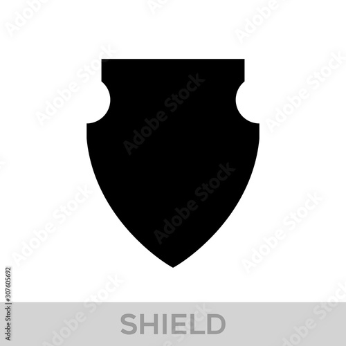 Obraz na płótnie Vector Shield icon. Heraldic shields, security black labels. Knight award, medieval royal vintage badges isolated vector. w salonie