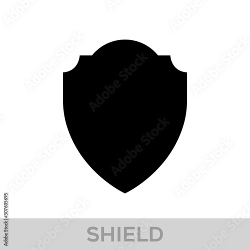 Obraz na płótnie Vector Shield icon. Heraldic shields, security black labels. Knight award, medieval royal vintage badges isolated vector. w salonie