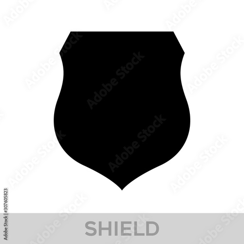 Obraz na płótnie Vector Shield icon. Heraldic shields, security black labels. Knight award, medieval royal vintage badges isolated vector. w salonie