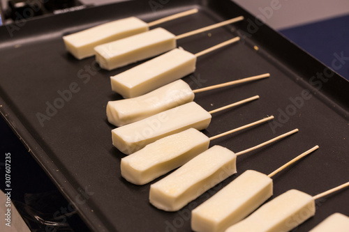 Wallpaper Mural Cheese grilled on a frying pan Torontodigital.ca