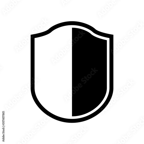 Obraz na płótnie Vector Shield icon. Heraldic shields, security black labels. Knight award, medieval royal vintage badges isolated vector. w salonie