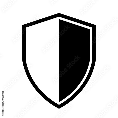 Obraz na płótnie Vector Shield icon. Heraldic shields, security black labels. Knight award, medieval royal vintage badges isolated vector. w salonie