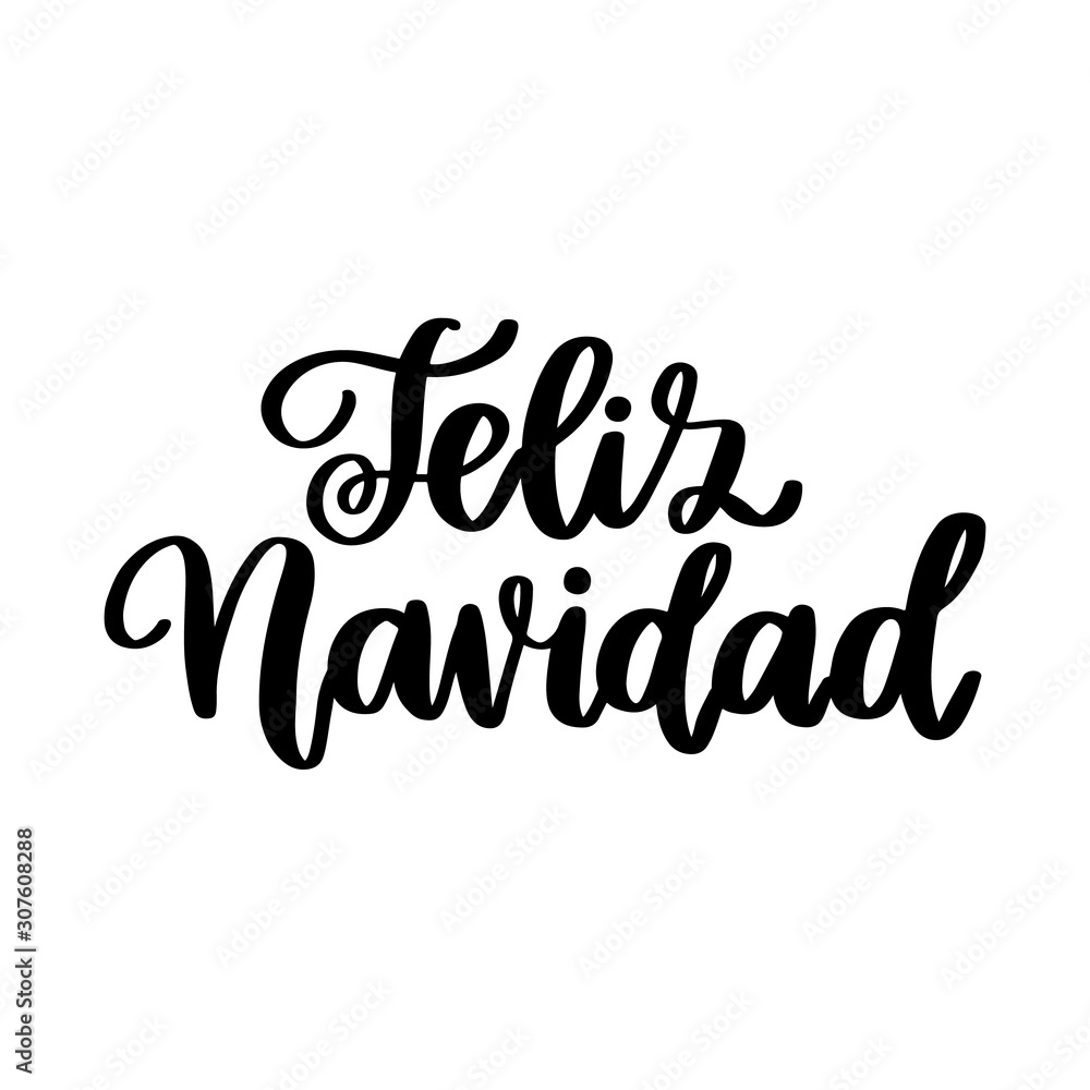 Spanish Merry Christmas - Feliz Navidad, in a trendy calligraphic style. It can be used for card, mug, brochures, poster, t-shirts, phone case etc. Spanish Merry Christmas - Feliz Navidad, in a trendy calligraphic style. It can be used for card, mug, brochures, poster, t-shirts, phone case etc.