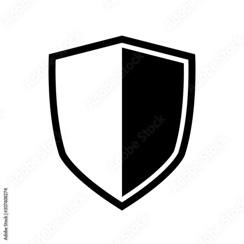 Obraz na płótnie Vector Shield icon. Heraldic shields, security black labels. Knight award, medieval royal vintage badges isolated vector. w salonie