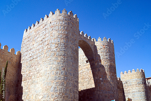Obraz na plátne Historical city walls at Avila, northern Spain