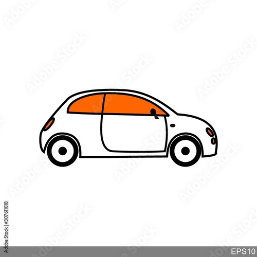 car icon on white background. vector logo template
